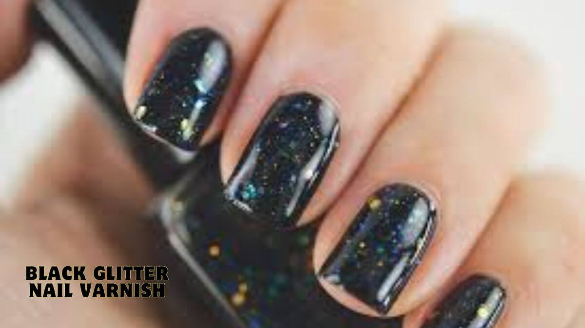 Black Glitter Nail Varnish